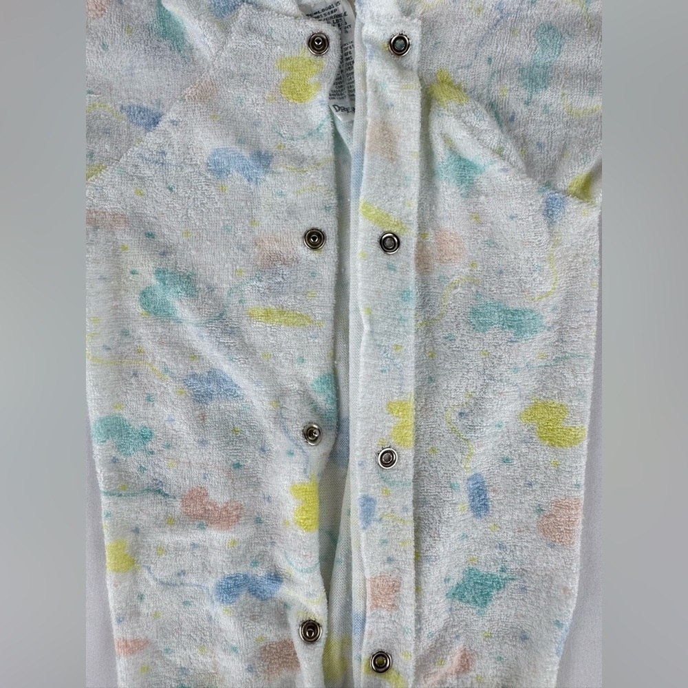 Vintage Dreamland Button Style Footed One Piece Unisex Onsie for 6-9 Months - Picture 4 of 6